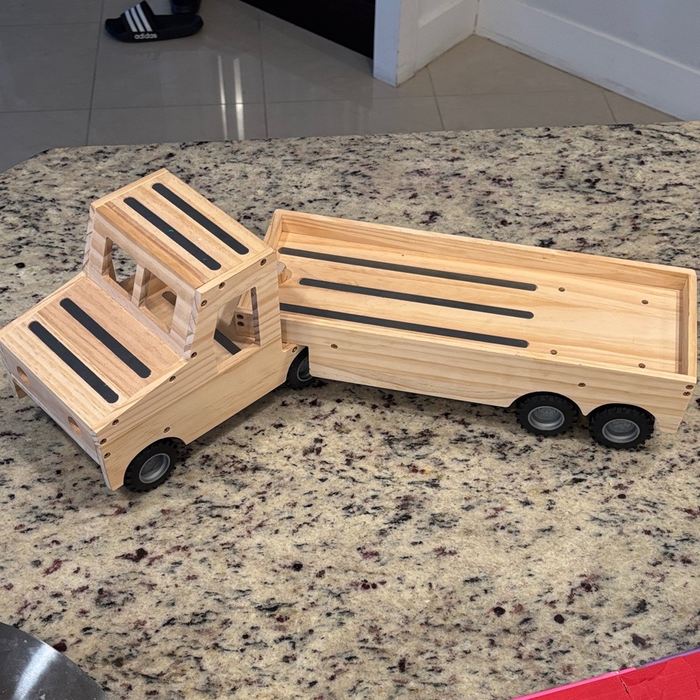 Wooden Toy Truck with Trailer for Toni box and Toni toys